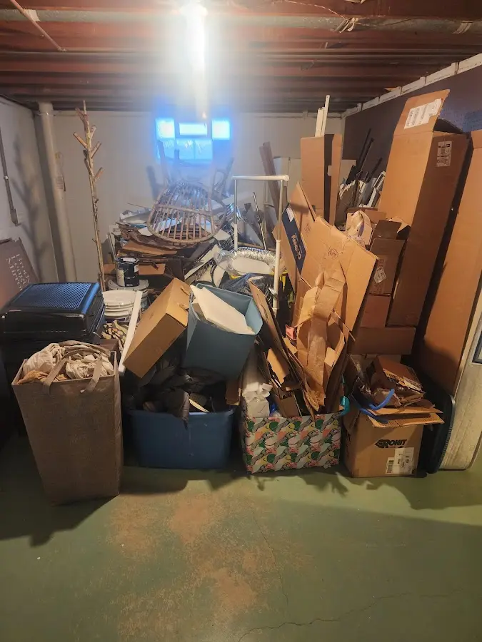 Roll-off dumpster container at job site for 4 Yard Dumpster Rental in Brown Deer